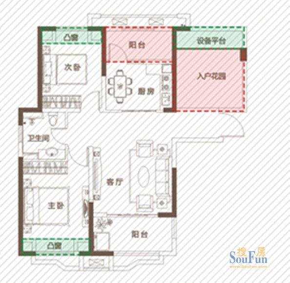 奥克斯盛世华庭户型图-南昌搜房网