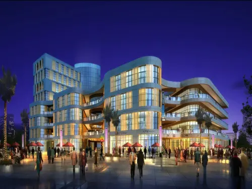 公园置尚效果图项目夜景图 高清图片