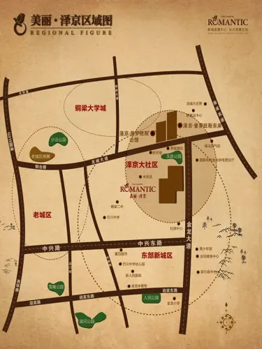 铜梁美丽泽京交通图区位图