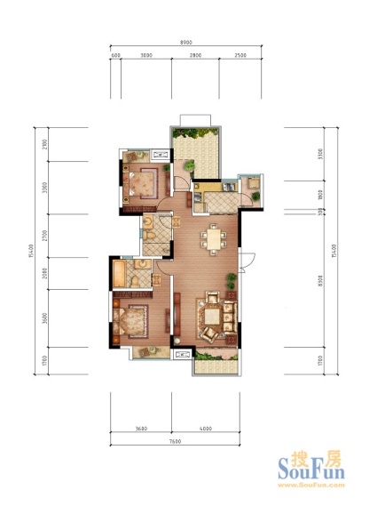 北京城建龙樾湾户型图-重庆搜房网