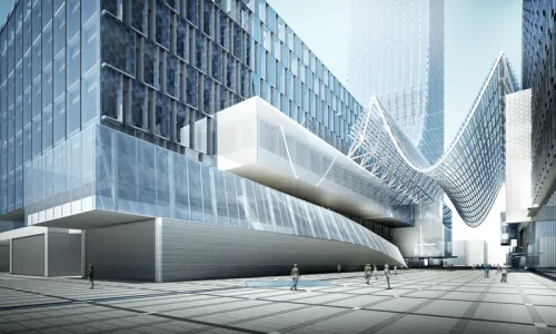 苏州现代传媒广场效果图广场效果图