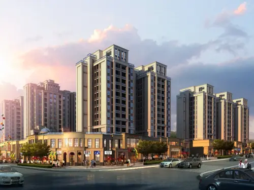 公园置尚效果图项目沿街效果图 高清图片