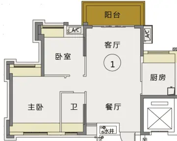 长信·御景峰二居户型图