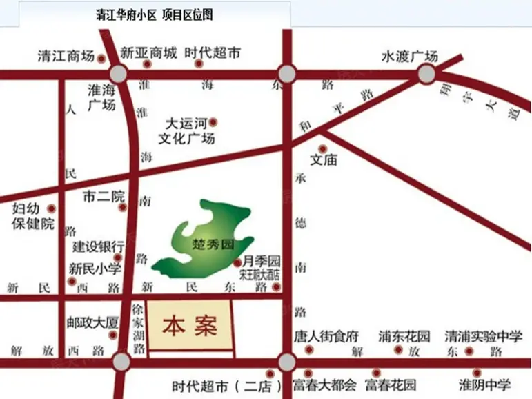 清江华府小区项目区位图