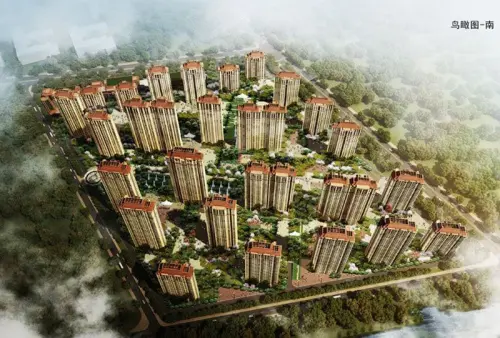 仁恒景新花园效果图鸟瞰图