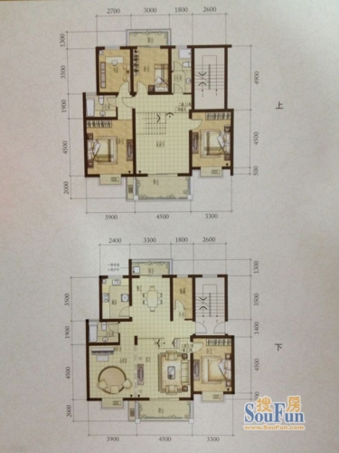 h户型图泰州上海大花园户型图7室复式户型图2室一厅复式楼房户型图