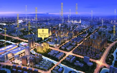 毗邻宁波 的 商务聚集地南部商务区.