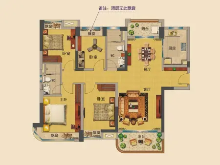 碧桂园120户型图