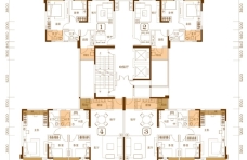 佳境康城户型图14栋01,02,03,04户型 2室2厅2卫1厨