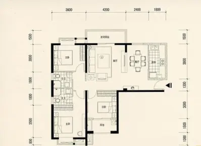 安顺家园户型图三室二厅 户型图 3室2厅