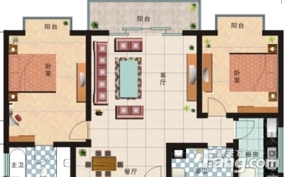 中建三局二公司小区户型图3室2厅 户型图 3室2厅