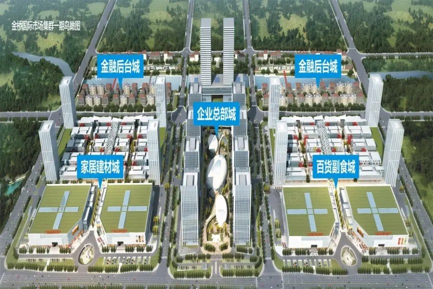 金桥国际市场集群一期鸟瞰图(2014.10.29)-长沙房天下