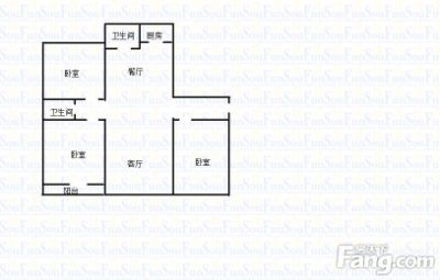 盈瑞家园户型图三室两厅 户型图 3室2厅2卫1厨