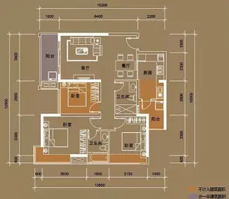 深圳 华盛西荟城三期 3房户型图