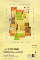 淮北凤凰城 户型图3室 120㎡