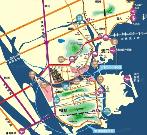 家居频道 新闻详情  中邦·浪琴湾位于珠海横琴北岸,金地门道旁