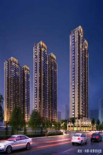 建发央郡效果图夜景