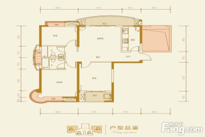 禹洲天悦湾ec1楼117㎡户型 3室2厅2卫1厨