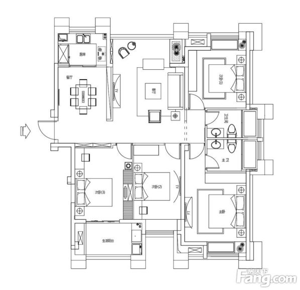 23㎡_中融中央首府户型图-宁德搜房网