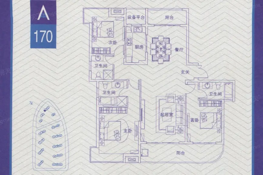 00㎡_扬子华都户型图-江阴搜房网