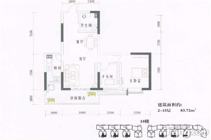 国栋南园五星城户型图-成都搜房网