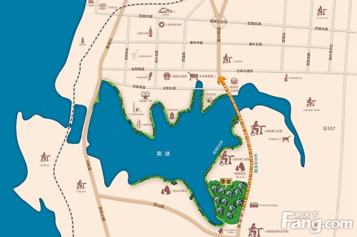 南湖·御龙湾交通图区位图