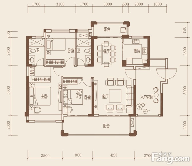 00㎡_隆生·文岭西堤户型图-惠州搜房网