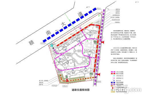城东观澜交通图小区道路规划图