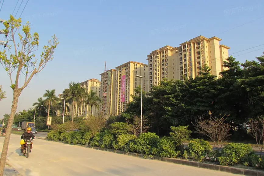 鹤山坚美园小区洋房远景图(2015-12-19)
