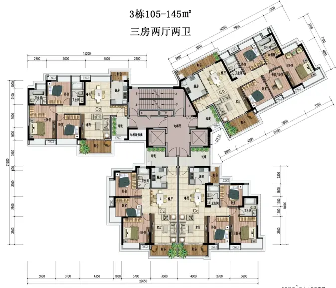 88㎡_沙湖绿洲户型图-韶关搜房网