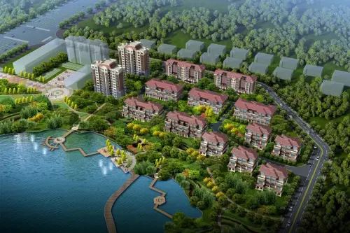 香醍水岸效果图项目鸟瞰图