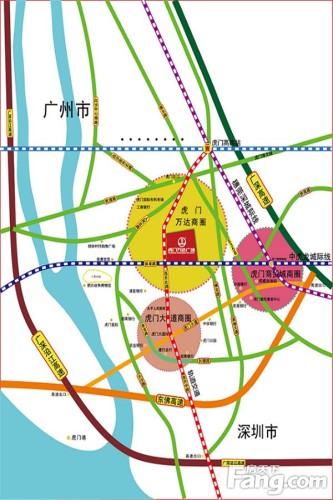虎门万达广场交通图项目区位图图片