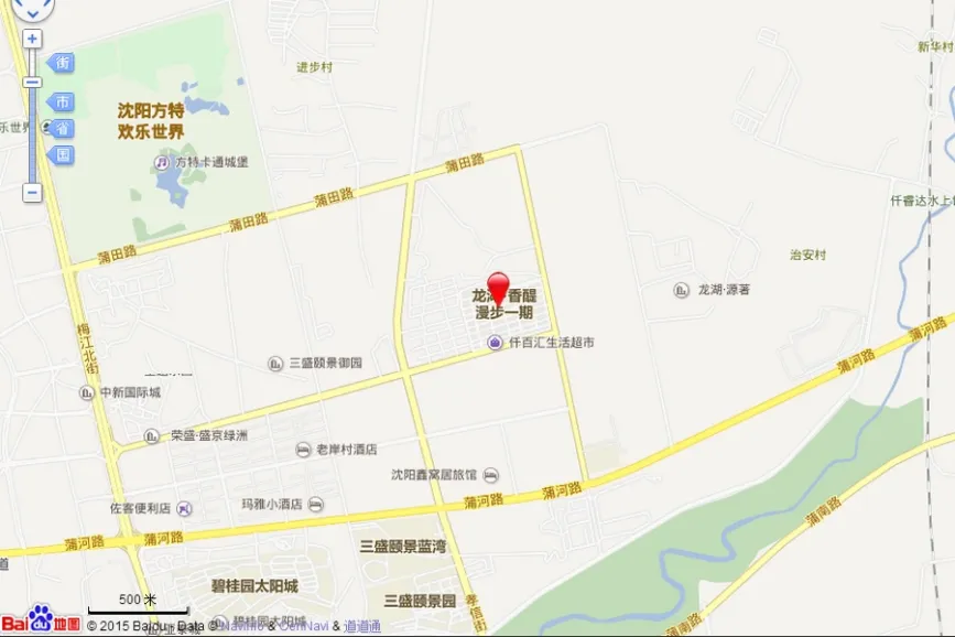 沈阳龙湖香醍漫步电子地图