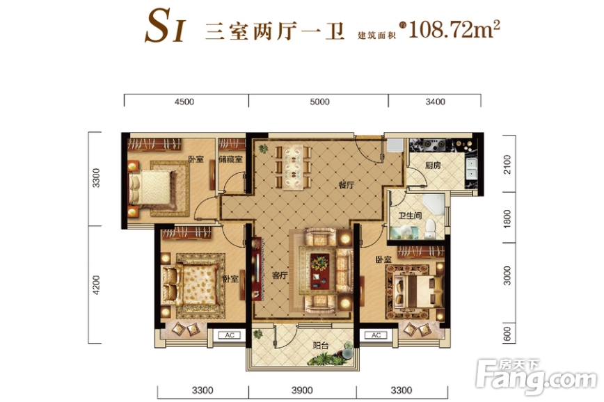 72㎡_中建御景星城户型图-武汉搜房网