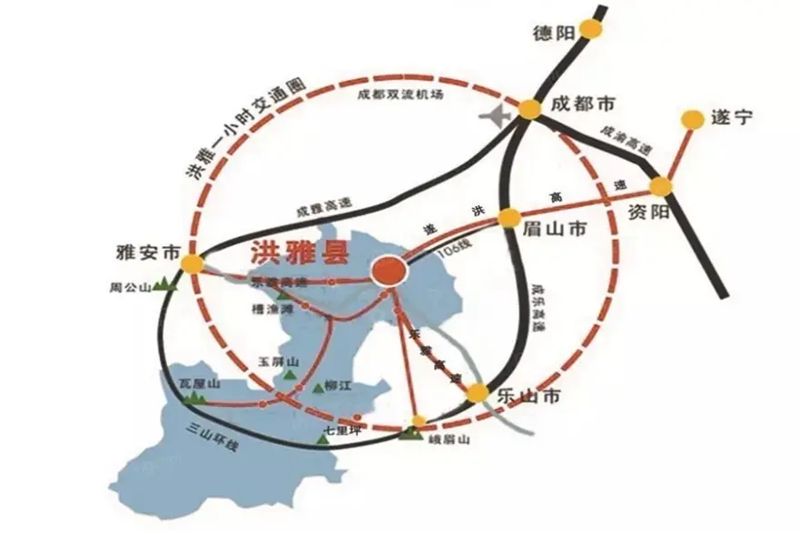 眉山新房 洪雅楼盘 得心富桂居 楼盘相册 交通图