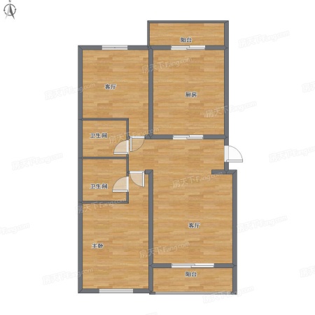 水映兰庭H户型南北通透 采光好 中间楼层 精装修私产,天津河西马场街水映兰庭二手房两室 - 房天下