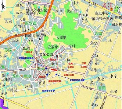 佛山顺德龙江地图展示图片
