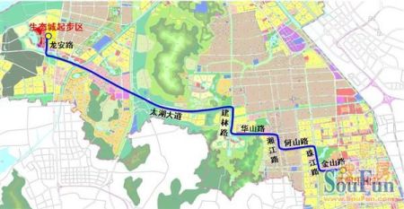 规划,未来高新区将建设6条线约80公里的有轨电车线路,将形成苏州乐园