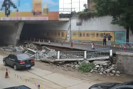 保定三丰路地道桥坍塌 修复工程将于20日竣工