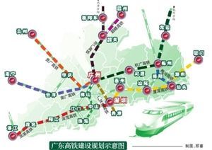 广东高铁建设规划示意图