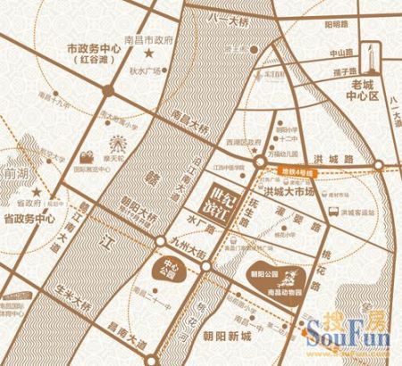世纪滨江享受非常完善的交通配套,距离老城区八一广场,火车站仅十图片