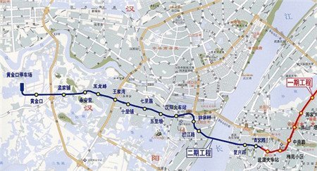 武汉地铁四号线路线图