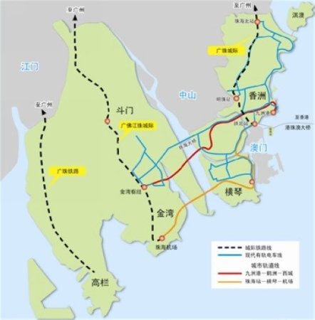 珠海市城市轨道交通线网规划图片