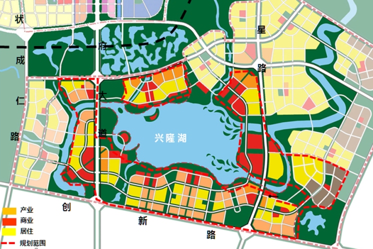届时,兴隆湖将会成为新区内规划的一座"生态之肾".