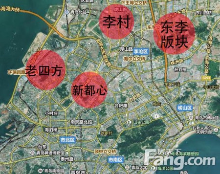 2015青岛新盘分布地图 东李版块热度井喷_房