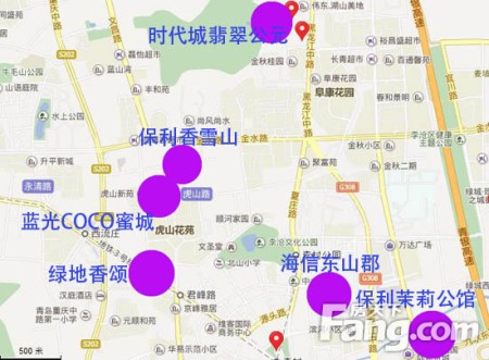 2015青岛新盘分布地图 东李版块热度井喷图片