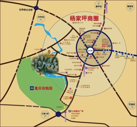 重庆九龙坡杨家坪地图展示图片
