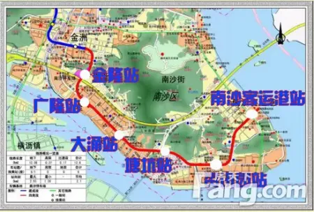 广州地铁4号线延长线线路图